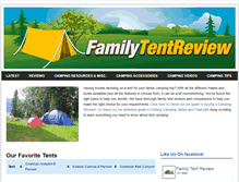 Tablet Screenshot of familytentreview.com